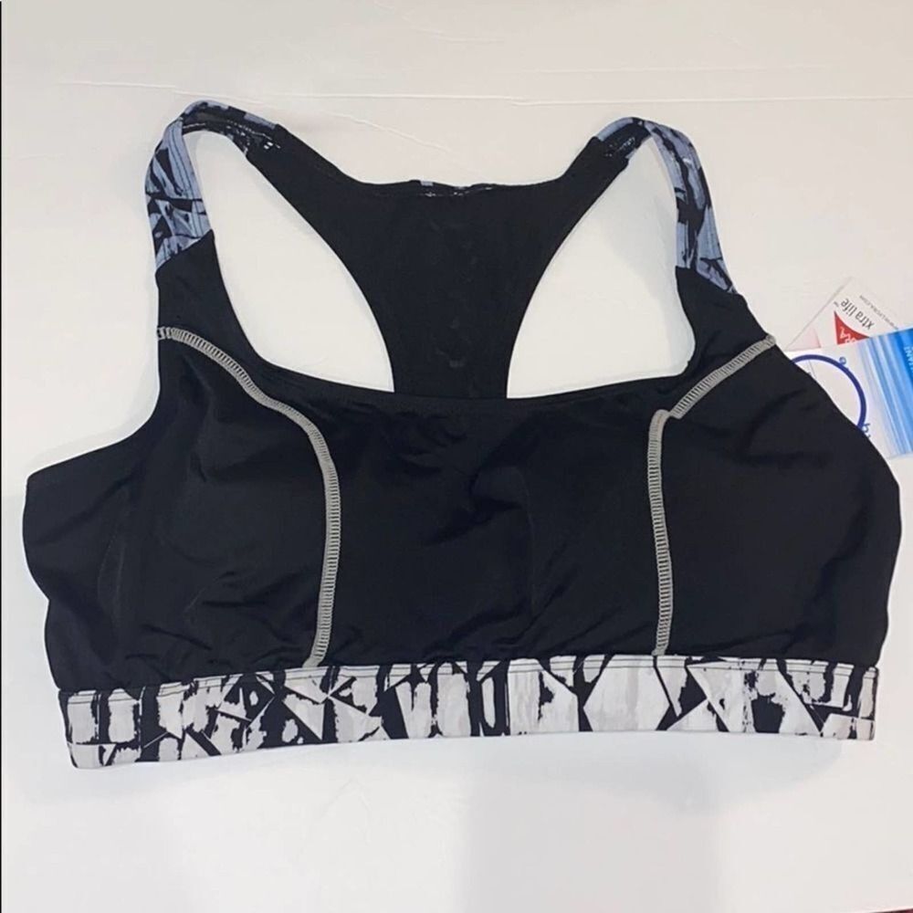 Swimsuits for all Black Gray Swim Top Sport Bra 14